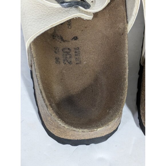 Birkenstock Birki's Nepal Cream Double Straped Leather Sandals Size 39 US 8 - Picture 10 of 13